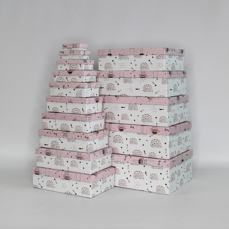 Набор коробок упаковочных форма - Прямоугольник 15 шт.